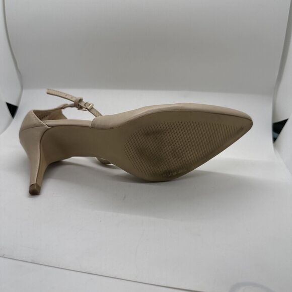 APT.9 DEFINED COMFORT Strappy Closed Toe Tan Heels Sz 8.5 M - Picture 6 of 13